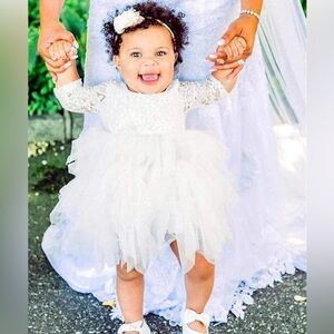 Elegant Lace and Tulle Baby Dress